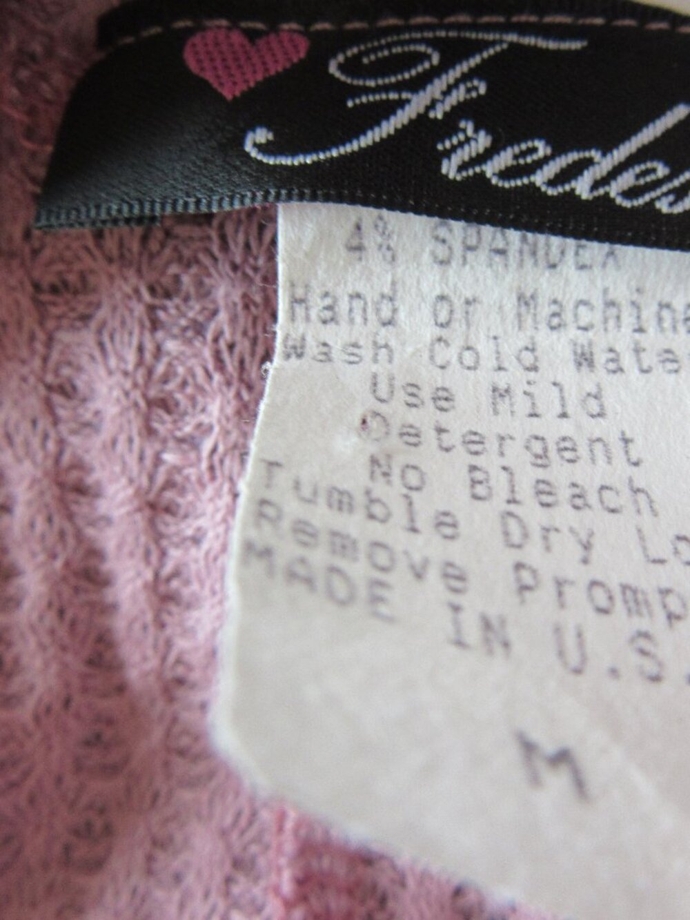 Fredes Lavender Waffle Knit M Long Sleeve Dress - Picture 3 of 3